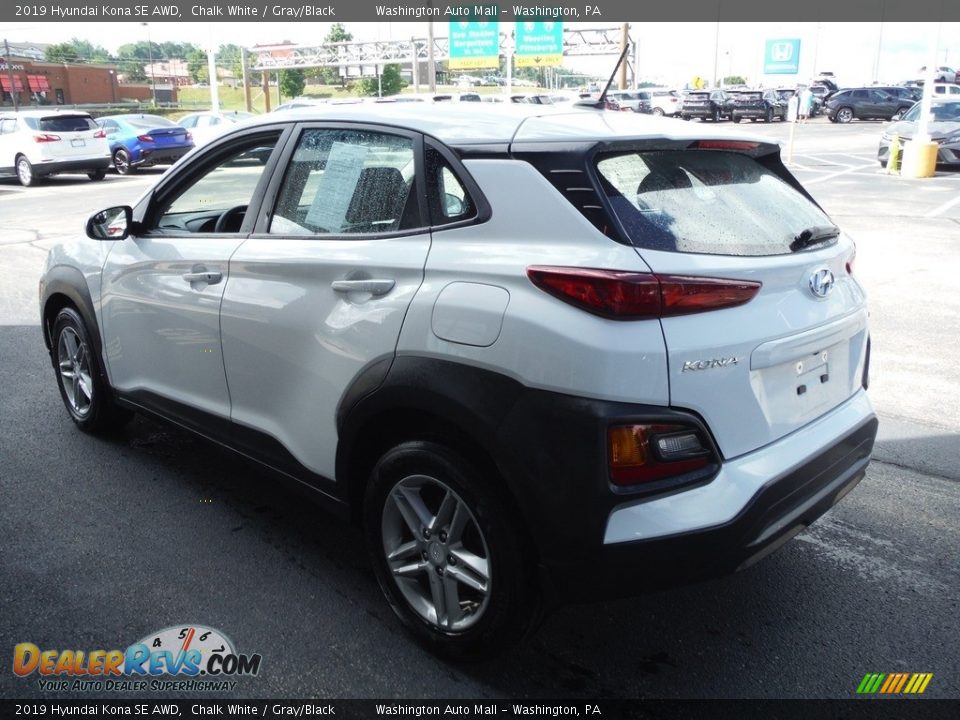 2019 Hyundai Kona SE AWD Chalk White / Gray/Black Photo #8