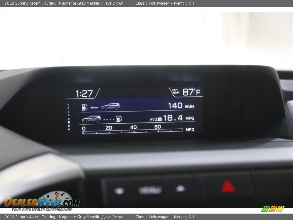 2019 Subaru Ascent Touring Magnetite Gray Metallic / Java Brown Photo #15