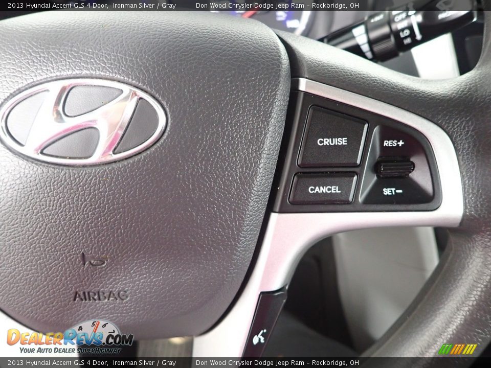 2013 Hyundai Accent GLS 4 Door Ironman Silver / Gray Photo #16