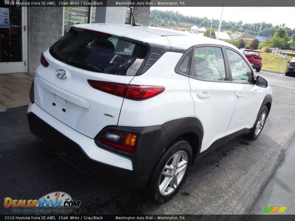 2019 Hyundai Kona SE AWD Chalk White / Gray/Black Photo #10