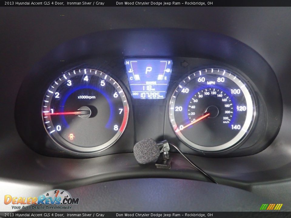 2013 Hyundai Accent GLS 4 Door Ironman Silver / Gray Photo #17