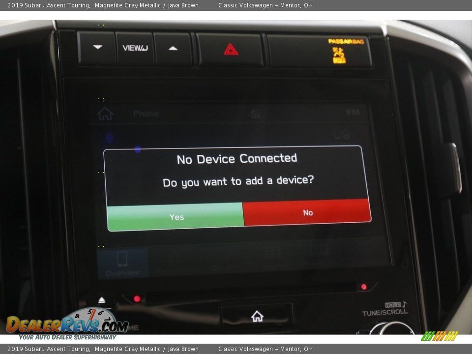 2019 Subaru Ascent Touring Magnetite Gray Metallic / Java Brown Photo #18