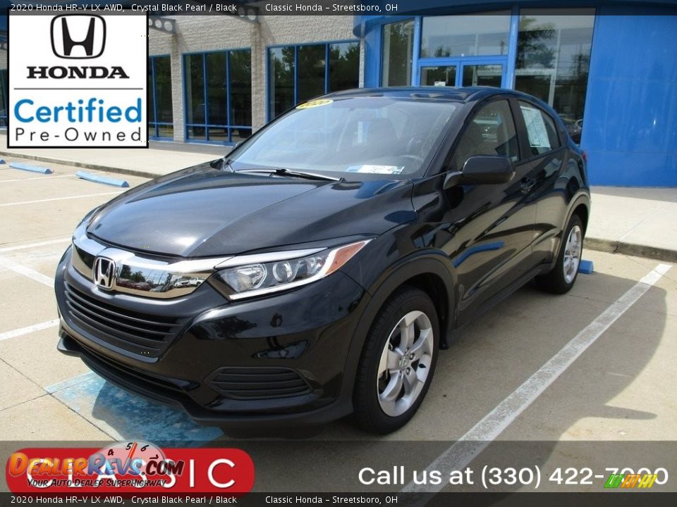 2020 Honda HR-V LX AWD Crystal Black Pearl / Black Photo #1