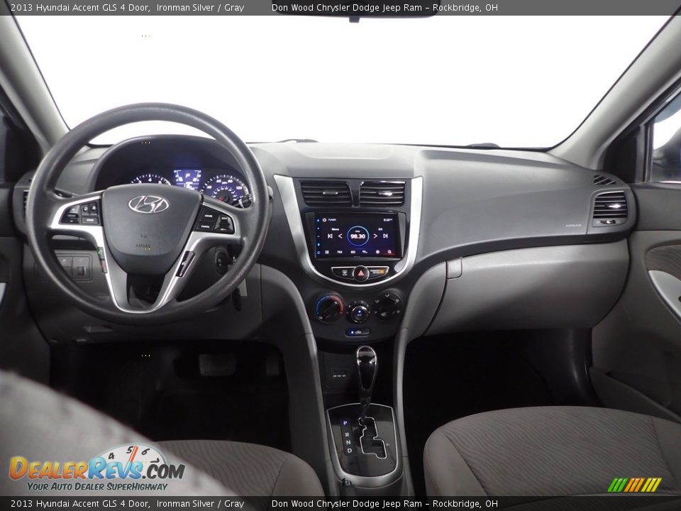 2013 Hyundai Accent GLS 4 Door Ironman Silver / Gray Photo #24