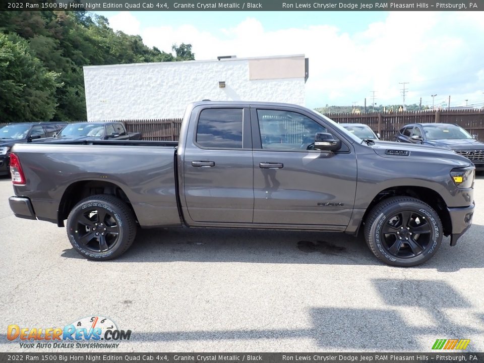 2022 Ram 1500 Big Horn Night Edition Quad Cab 4x4 Granite Crystal Metallic / Black Photo #6