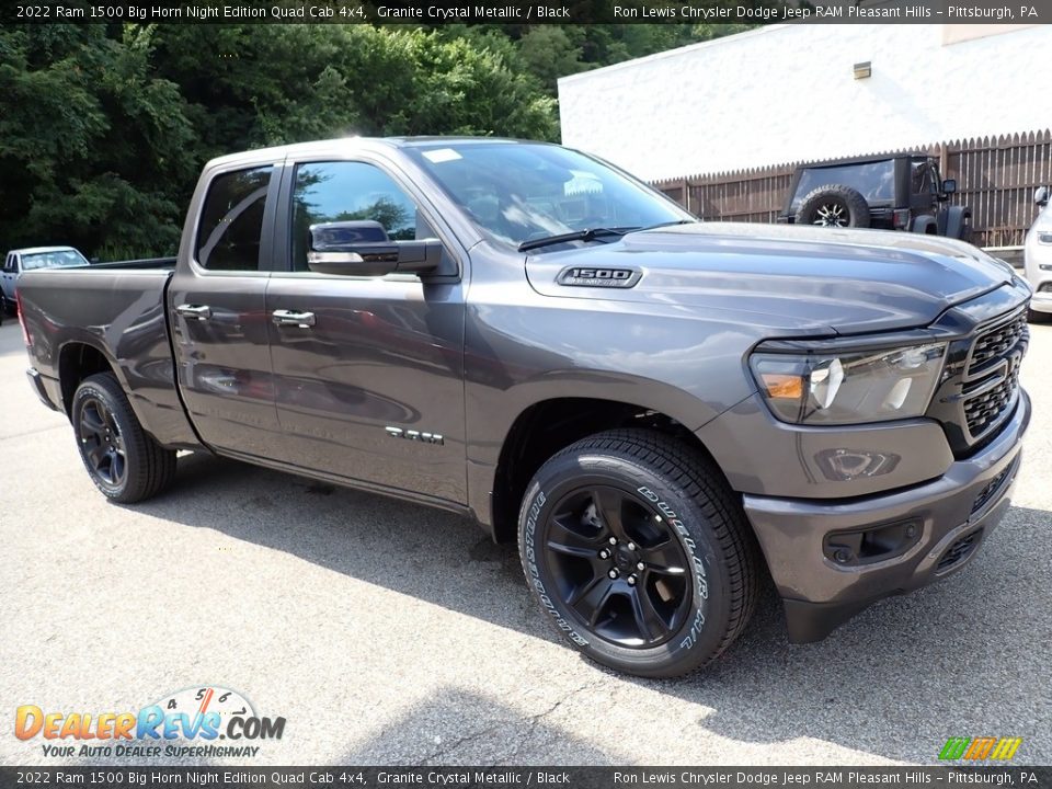 Front 3/4 View of 2022 Ram 1500 Big Horn Night Edition Quad Cab 4x4 Photo #7