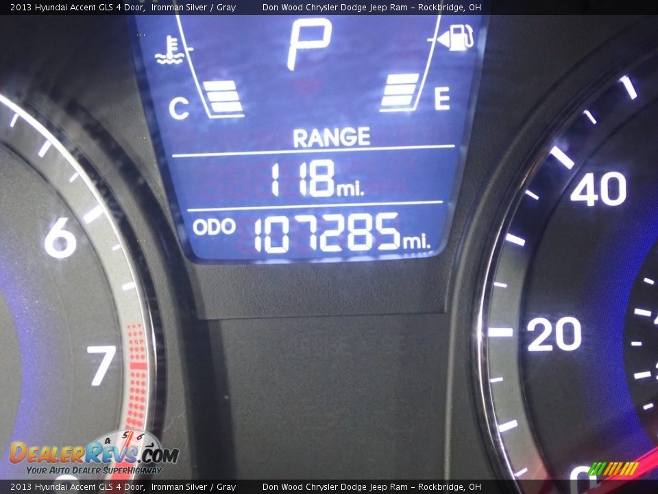2013 Hyundai Accent GLS 4 Door Ironman Silver / Gray Photo #30