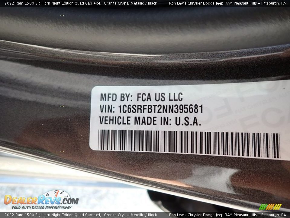2022 Ram 1500 Big Horn Night Edition Quad Cab 4x4 Granite Crystal Metallic / Black Photo #15