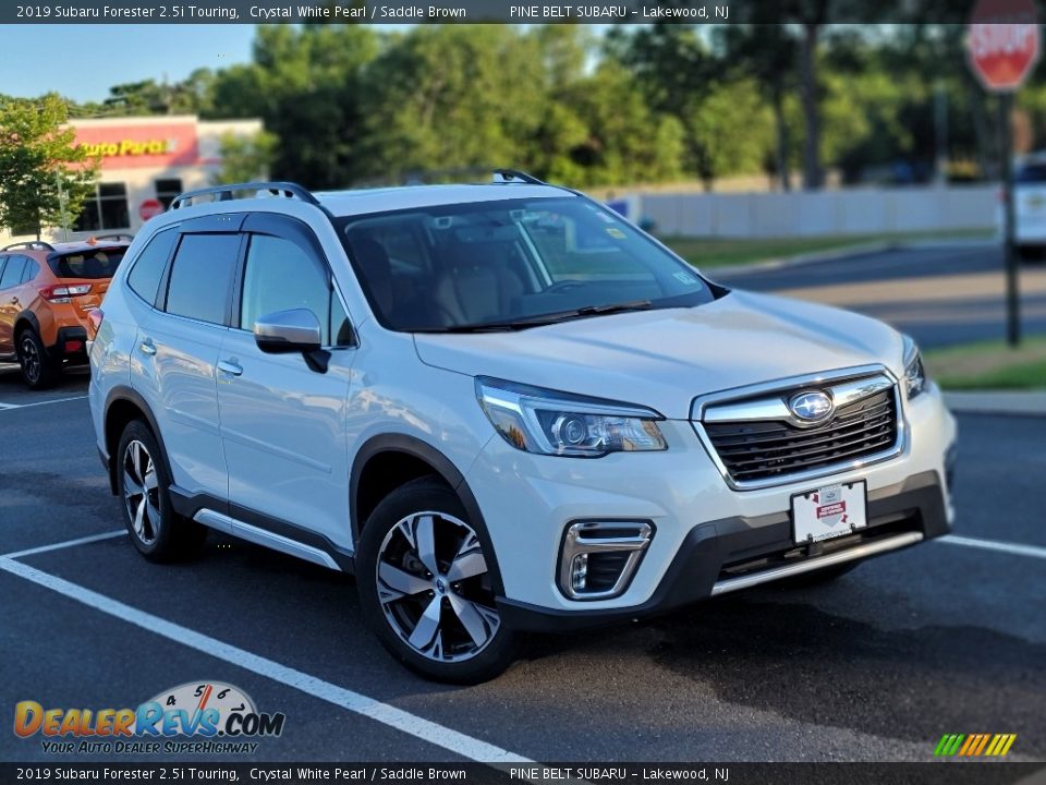 2019 Subaru Forester 2.5i Touring Crystal White Pearl / Saddle Brown Photo #3