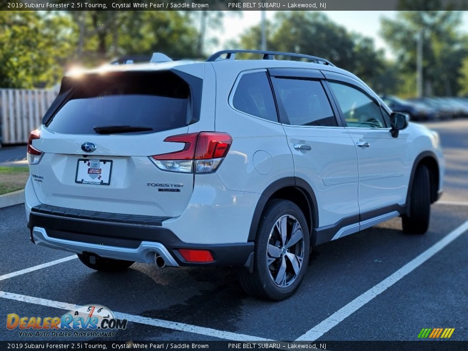 2019 Subaru Forester 2.5i Touring Crystal White Pearl / Saddle Brown Photo #6