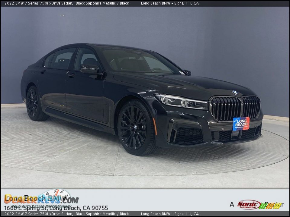 2022 BMW 7 Series 750i xDrive Sedan Black Sapphire Metallic / Black Photo #1