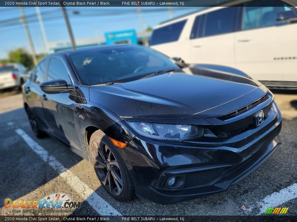 2020 Honda Civic Sport Sedan Crystal Black Pearl / Black Photo #2