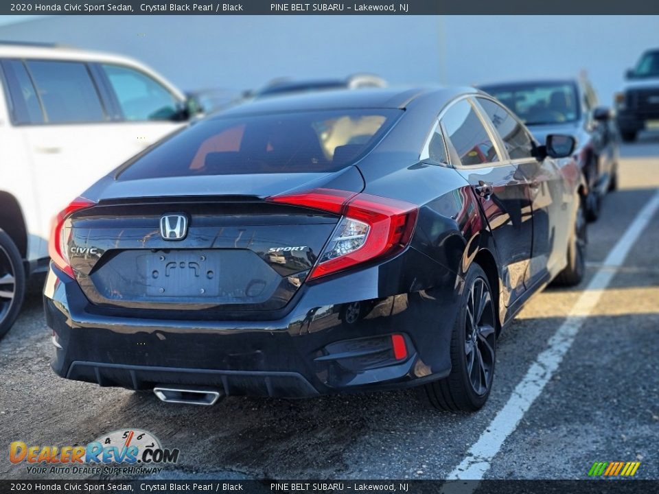 2020 Honda Civic Sport Sedan Crystal Black Pearl / Black Photo #4