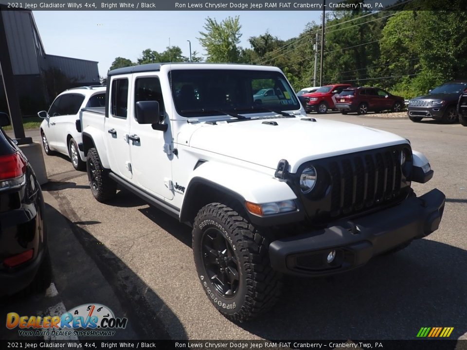 2021 Jeep Gladiator Willys 4x4 Bright White / Black Photo #3