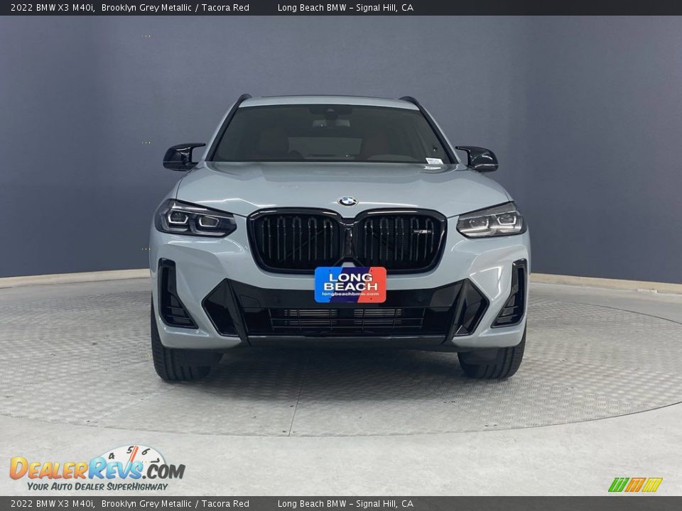 2022 BMW X3 M40i Brooklyn Grey Metallic / Tacora Red Photo #2