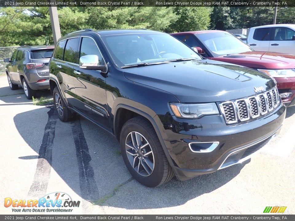 2021 Jeep Grand Cherokee Limited 4x4 Diamond Black Crystal Pearl / Black Photo #3
