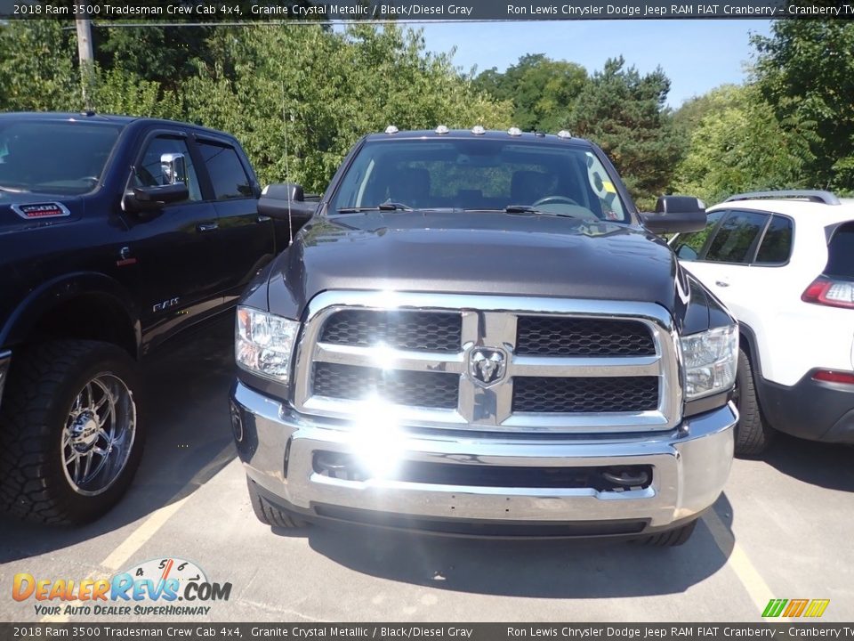 2018 Ram 3500 Tradesman Crew Cab 4x4 Granite Crystal Metallic / Black/Diesel Gray Photo #2