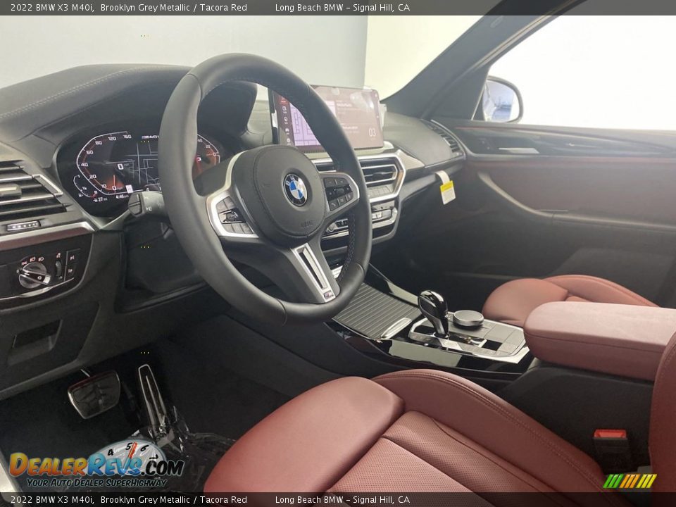 2022 BMW X3 M40i Brooklyn Grey Metallic / Tacora Red Photo #13