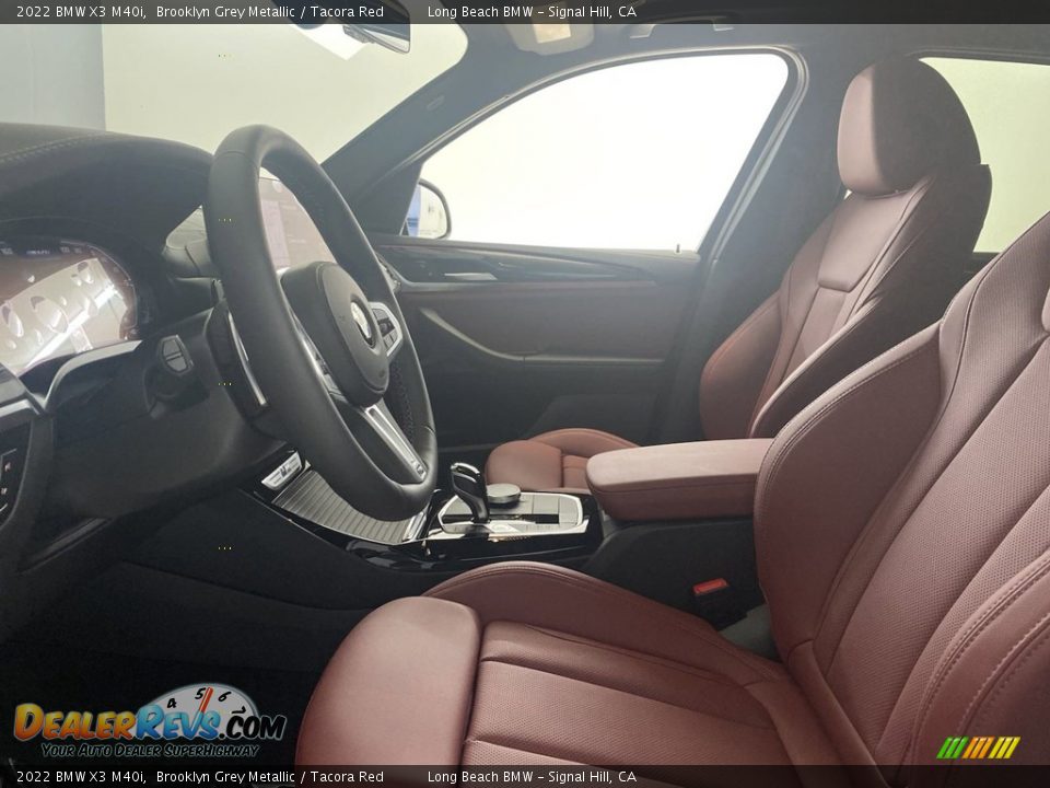2022 BMW X3 M40i Brooklyn Grey Metallic / Tacora Red Photo #14