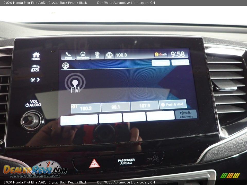 2020 Honda Pilot Elite AWD Crystal Black Pearl / Black Photo #2