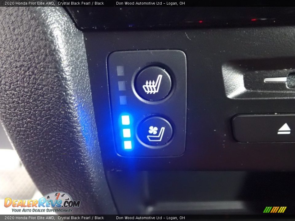 2020 Honda Pilot Elite AWD Crystal Black Pearl / Black Photo #8
