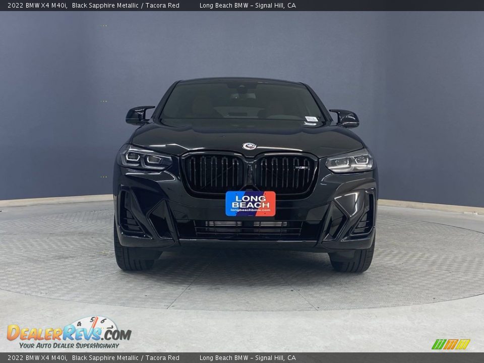 2022 BMW X4 M40i Black Sapphire Metallic / Tacora Red Photo #2