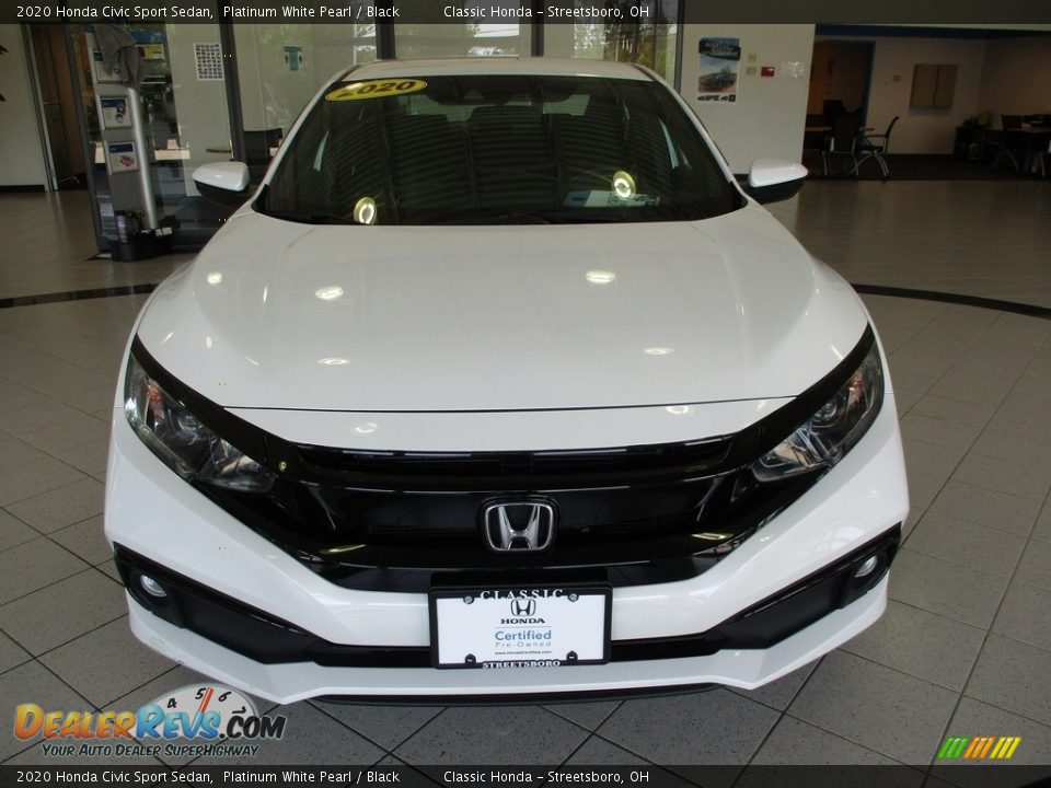 2020 Honda Civic Sport Sedan Platinum White Pearl / Black Photo #2