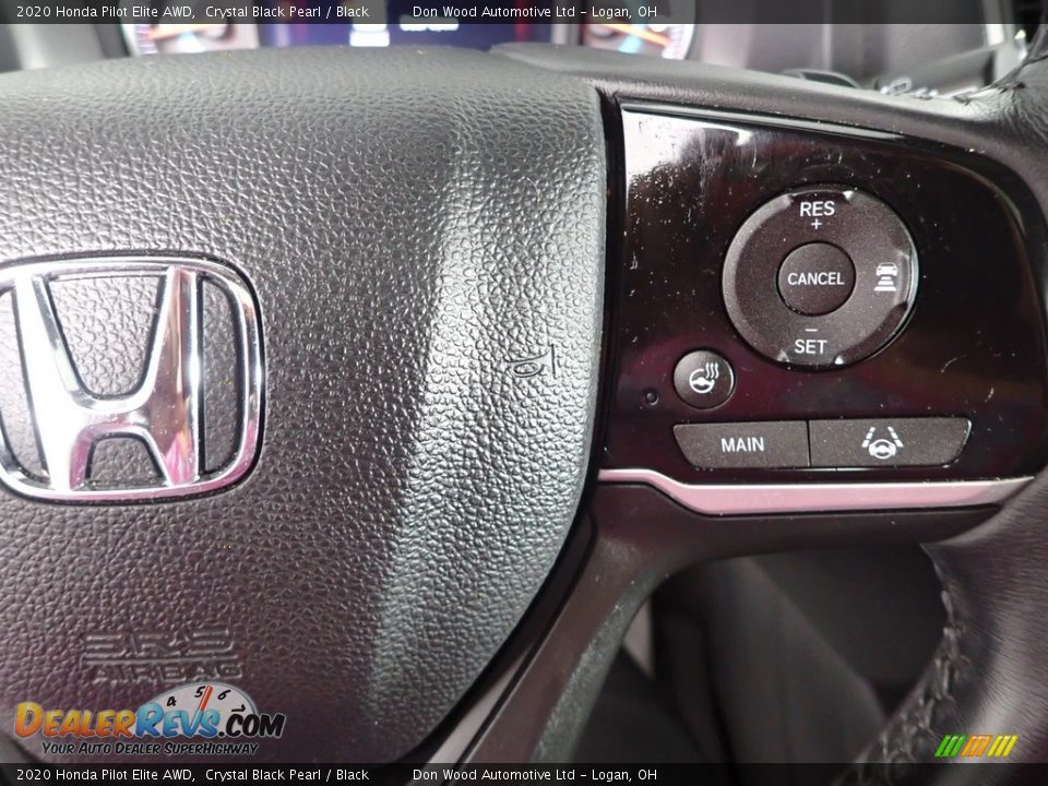 2020 Honda Pilot Elite AWD Crystal Black Pearl / Black Photo #22