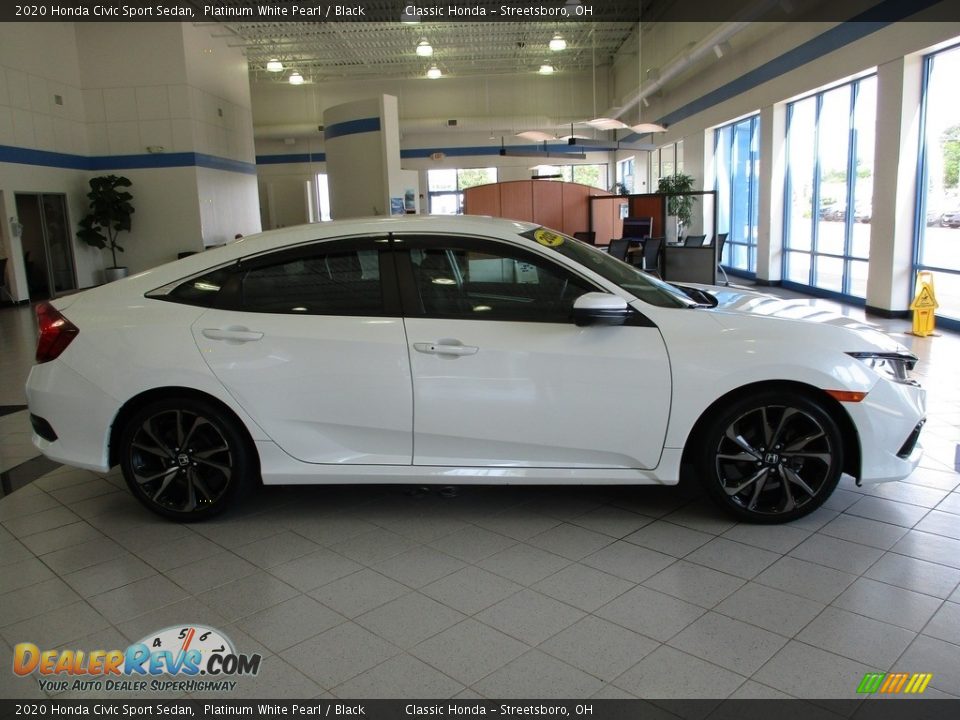 2020 Honda Civic Sport Sedan Platinum White Pearl / Black Photo #4