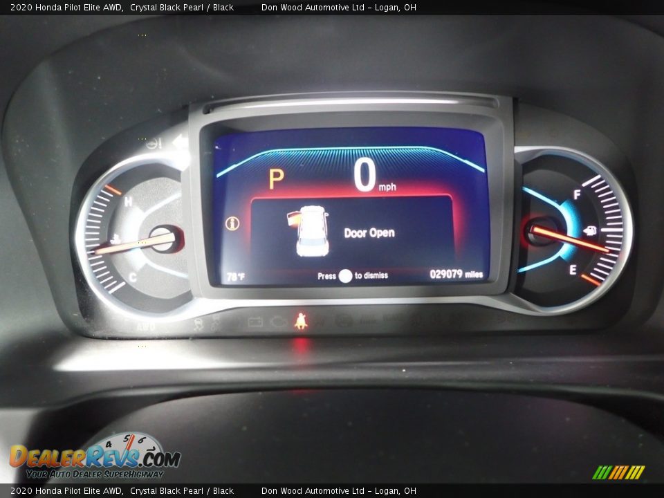 2020 Honda Pilot Elite AWD Crystal Black Pearl / Black Photo #23
