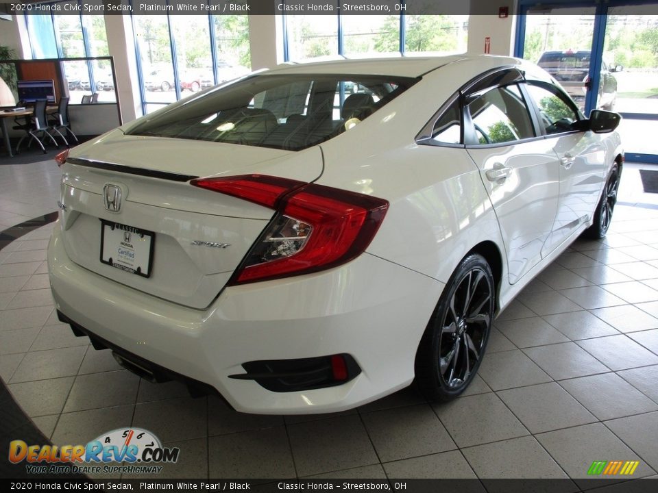 2020 Honda Civic Sport Sedan Platinum White Pearl / Black Photo #7