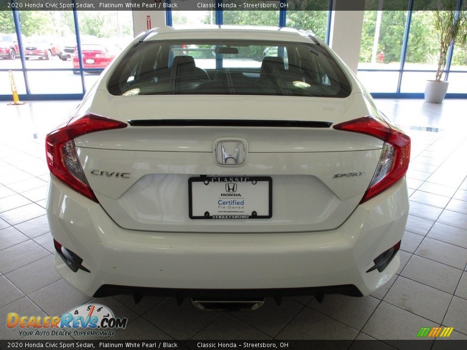 2020 Honda Civic Sport Sedan Platinum White Pearl / Black Photo #8