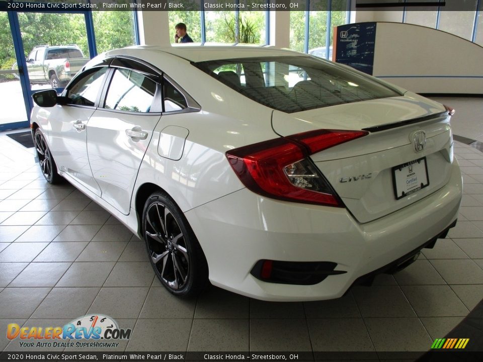 2020 Honda Civic Sport Sedan Platinum White Pearl / Black Photo #9