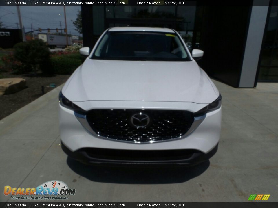 2022 Mazda CX-5 S Premium AWD Snowflake White Pearl Mica / Black Photo #2