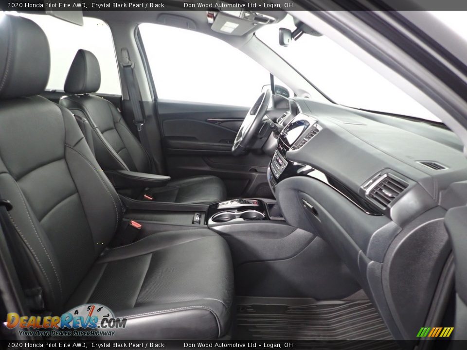 2020 Honda Pilot Elite AWD Crystal Black Pearl / Black Photo #34
