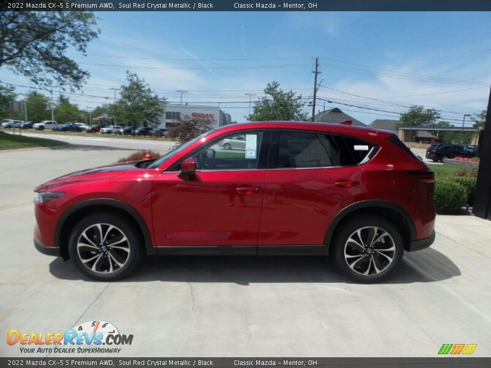2022 Mazda CX-5 S Premium AWD Soul Red Crystal Metallic / Black Photo #6