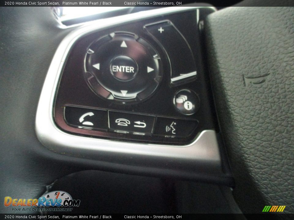 2020 Honda Civic Sport Sedan Platinum White Pearl / Black Photo #30