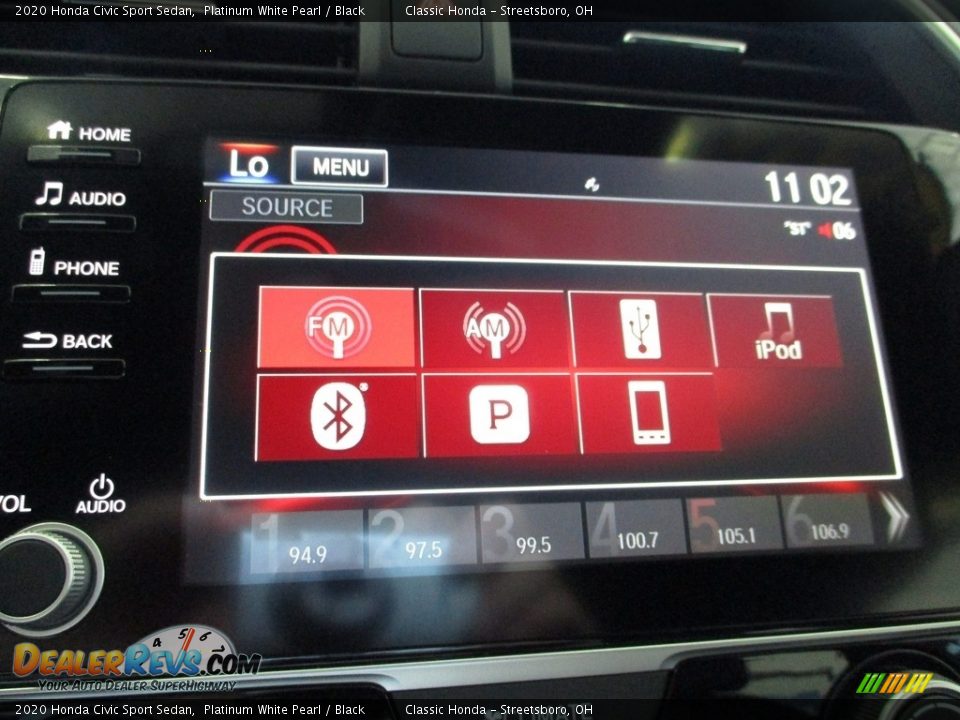 2020 Honda Civic Sport Sedan Platinum White Pearl / Black Photo #35