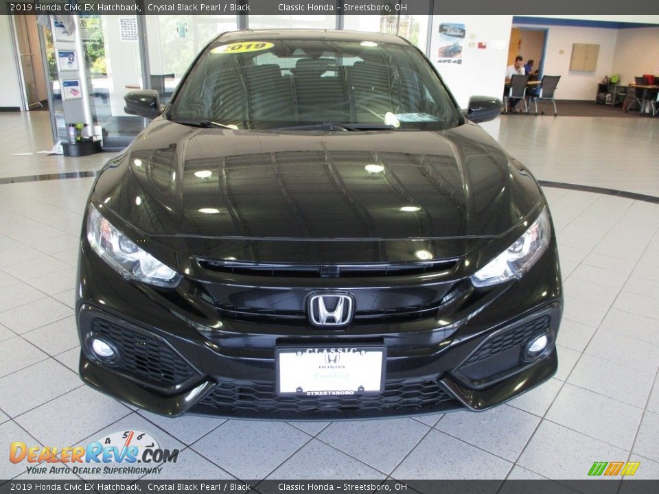 2019 Honda Civic EX Hatchback Crystal Black Pearl / Black Photo #2