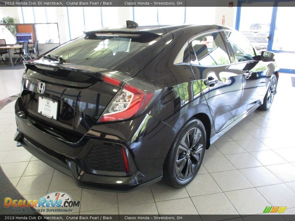 2019 Honda Civic EX Hatchback Crystal Black Pearl / Black Photo #7