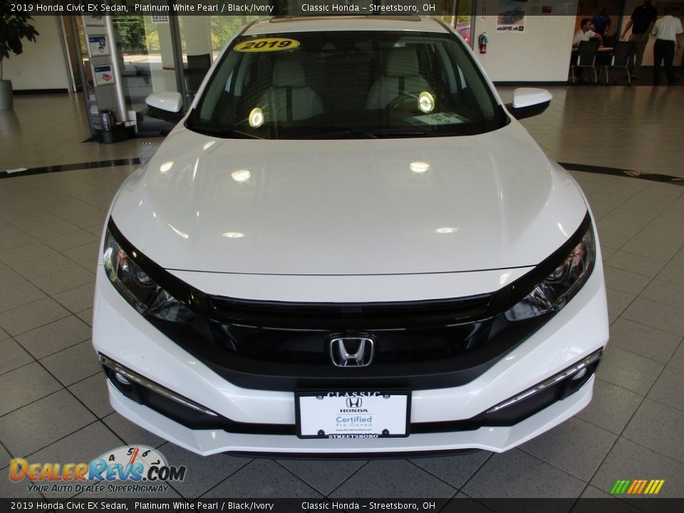 2019 Honda Civic EX Sedan Platinum White Pearl / Black/Ivory Photo #2