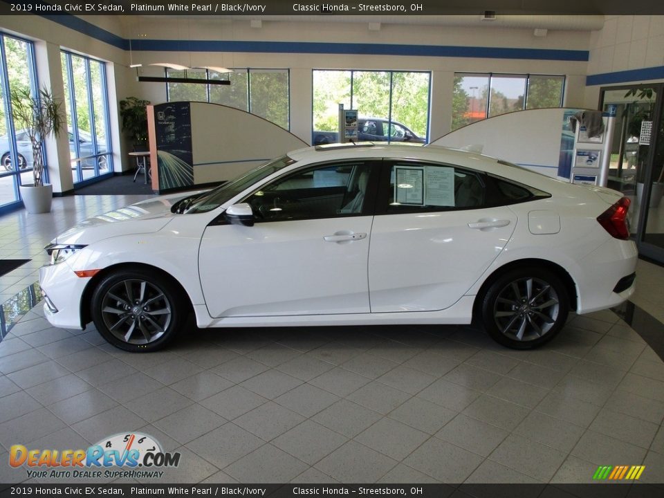 2019 Honda Civic EX Sedan Platinum White Pearl / Black/Ivory Photo #10