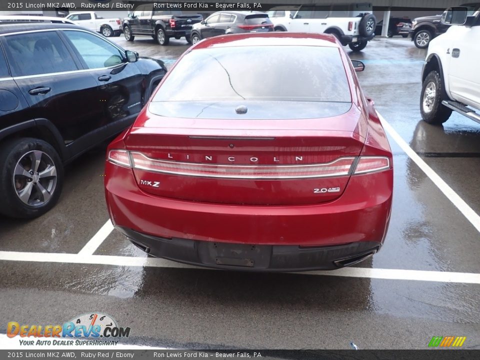 2015 Lincoln MKZ AWD Ruby Red / Ebony Photo #4