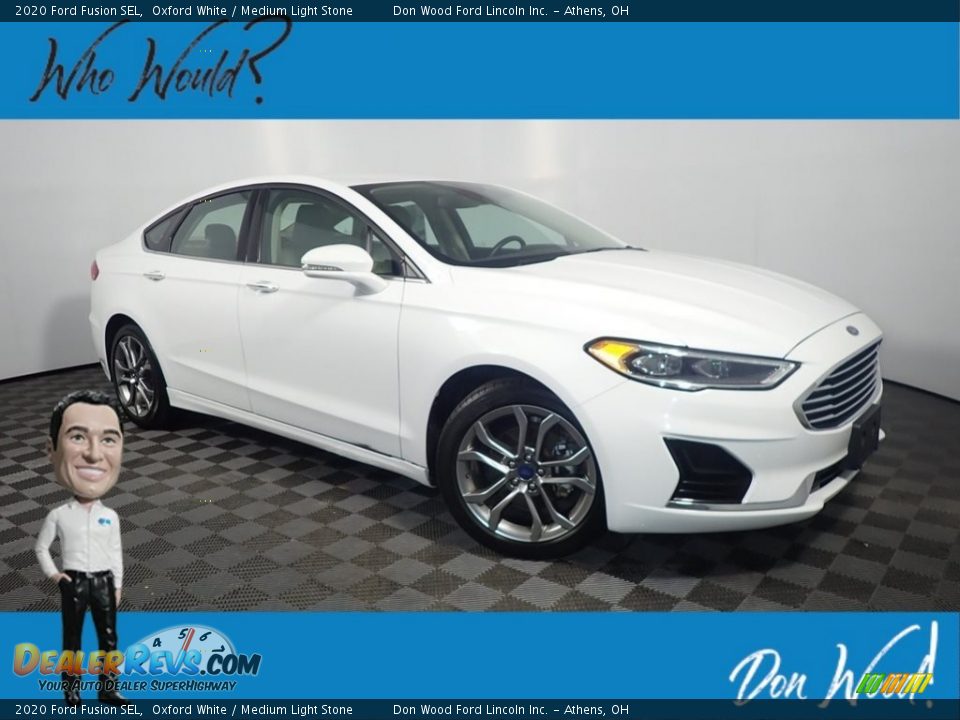 2020 Ford Fusion SEL Oxford White / Medium Light Stone Photo #1