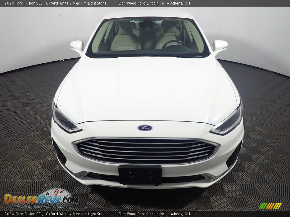 2020 Ford Fusion SEL Oxford White / Medium Light Stone Photo #5