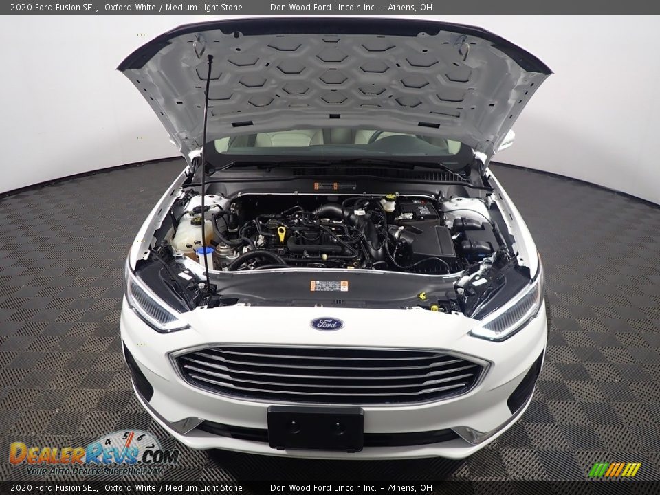 2020 Ford Fusion SEL Oxford White / Medium Light Stone Photo #6