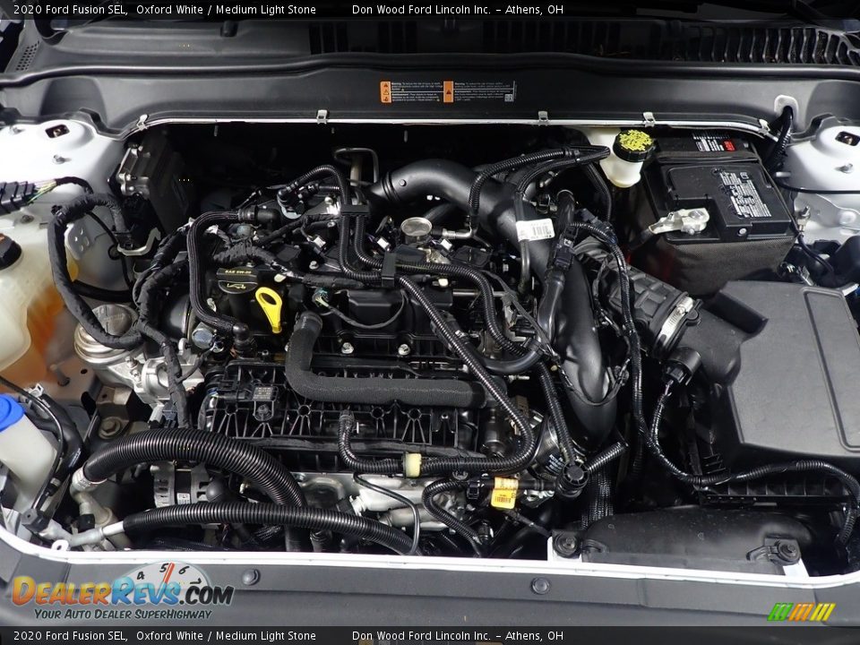 2020 Ford Fusion SEL Oxford White / Medium Light Stone Photo #7