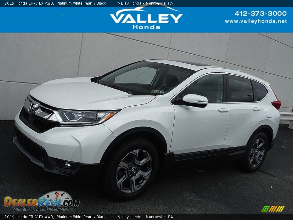 2019 Honda CR-V EX AWD Platinum White Pearl / Black Photo #1
