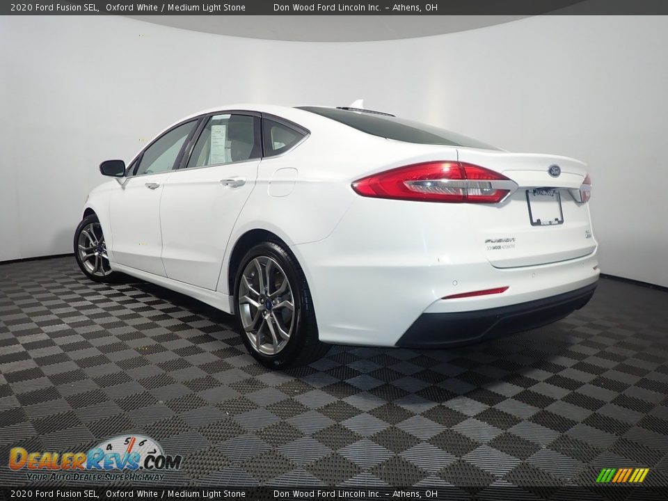 2020 Ford Fusion SEL Oxford White / Medium Light Stone Photo #11