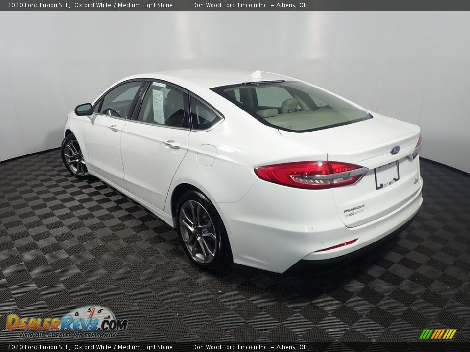 2020 Ford Fusion SEL Oxford White / Medium Light Stone Photo #12